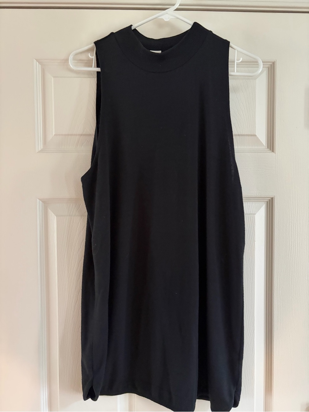 Classic Black Sleeveless Mock Neck Tunic Tall XL